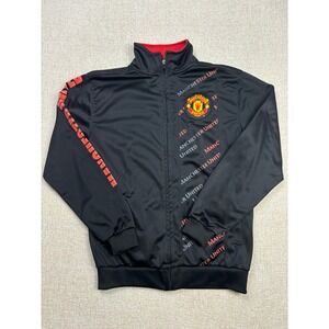 Manchester United Fifth Sun Mens Track Jacket Black Red Full Zip Soccer Small